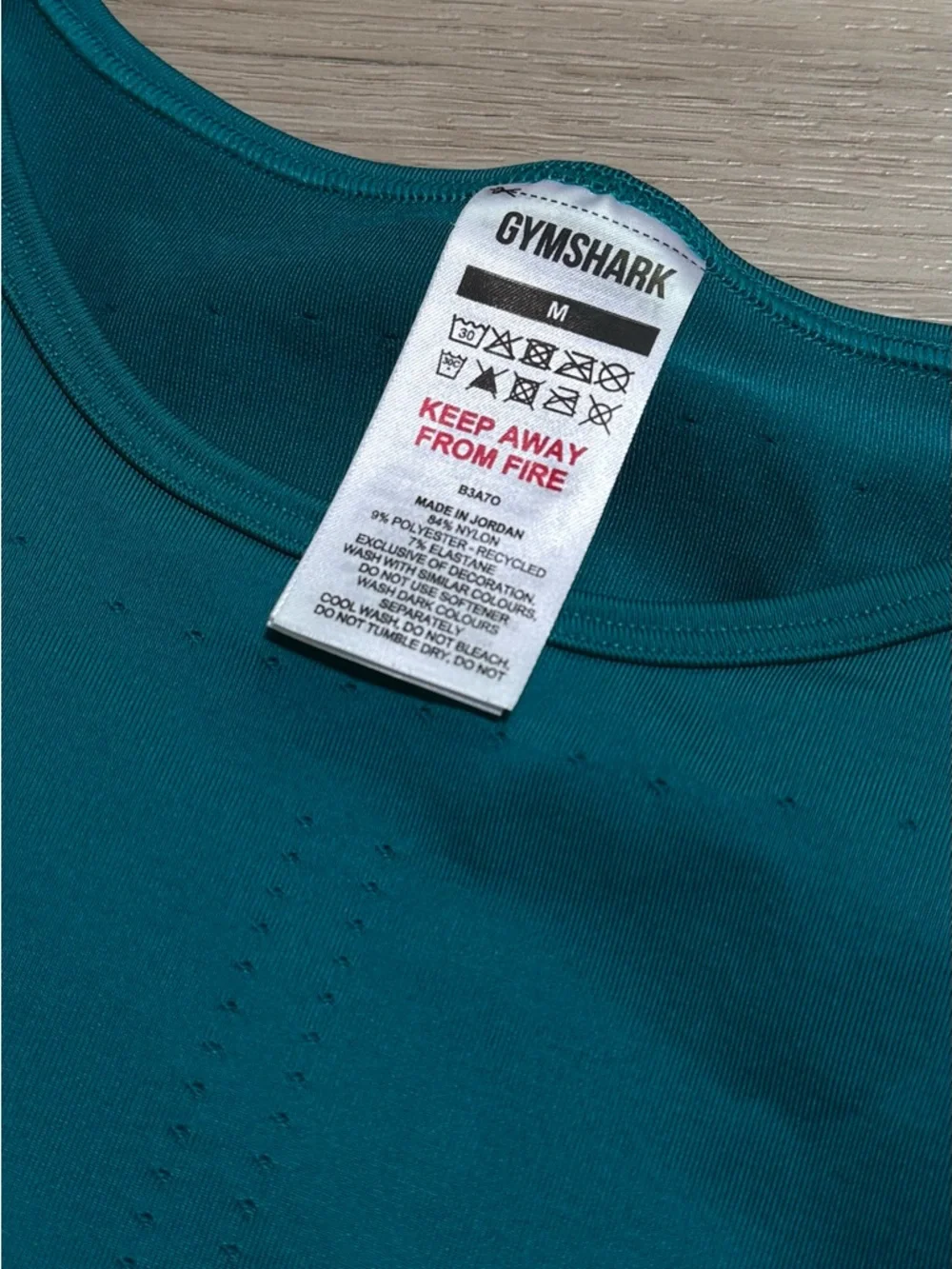 Gymshark Deep Teal Ribbed Crop Tank - Picture 4 of 4